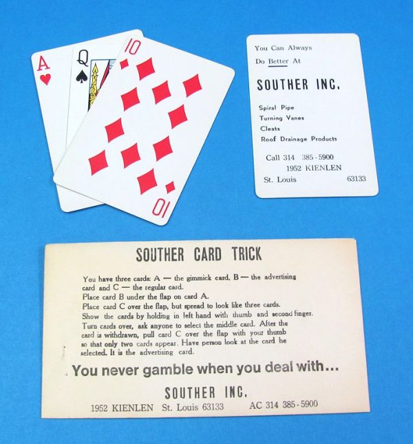 Souther 3 Card Monte Advertising