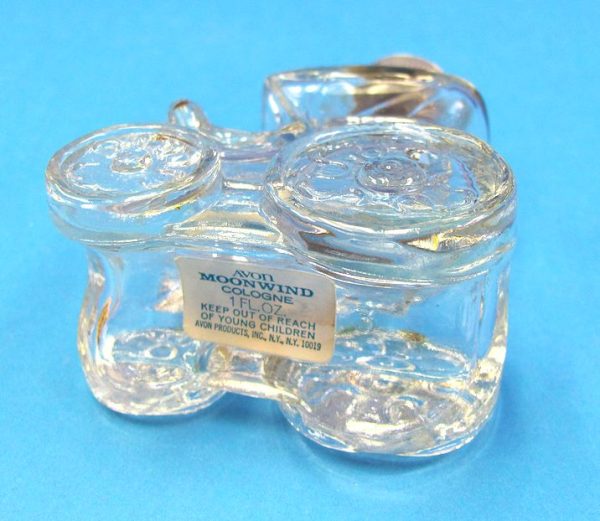 Vintage Avon Moonwind Cologne Horse Drawn Carriage Clear Glass Decanter - Image 2