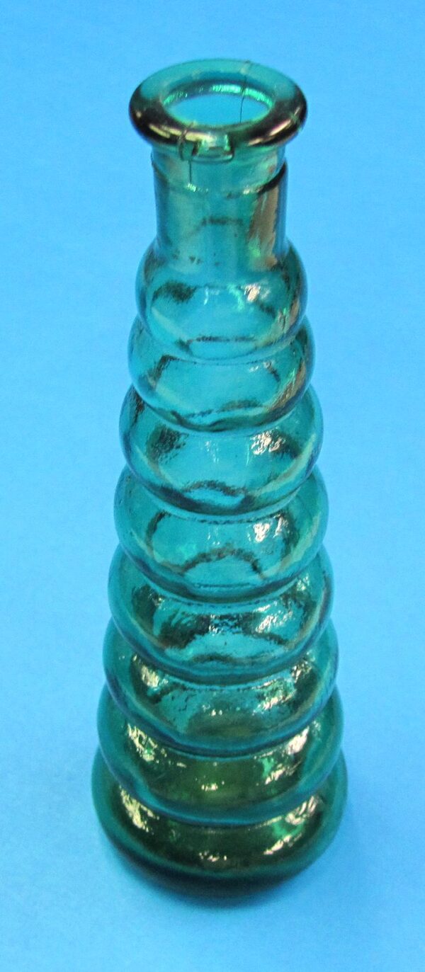 Vintage Colored Glass Tapered Circles Bud Vase - Image 2