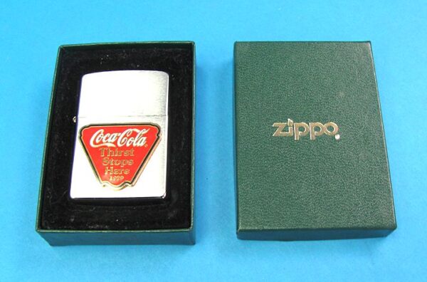 Coca Cola Thirst Stops Here Zippo Lighter (NOS)