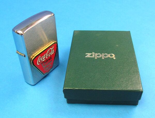 Coca Cola Thirst Stops Here Zippo Lighter (NOS)-7