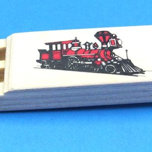 Key Chain Wooden Train Whistle