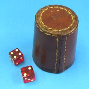 Leather Dice Cup With Dice