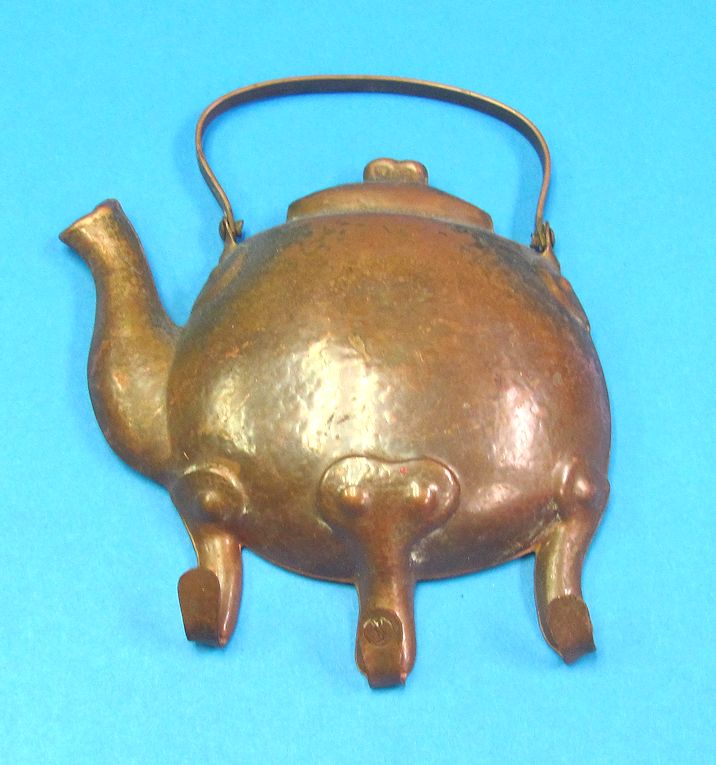Vintage Small Sectional Copper Tea Pot For Hanging Pot Holders