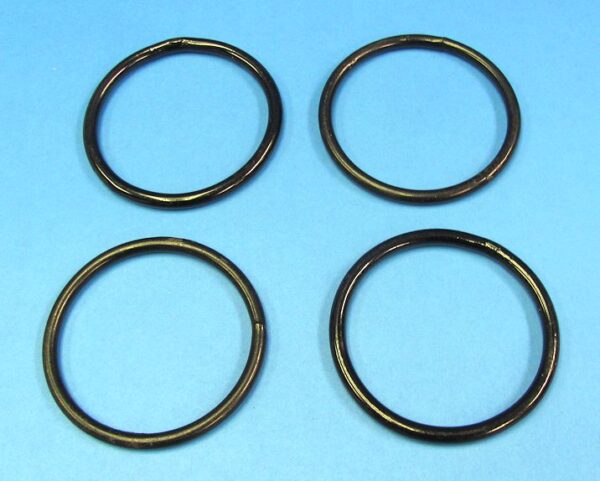 Lot of 4 Metal Rings - Three and One Half Inches in Diameter