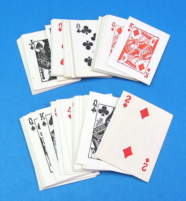 A Lot Of Small Paper Playing Cards