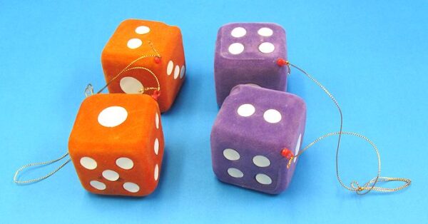 Two Pair Flocked Hanging Dice (Pre-Owned)