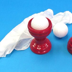 Golf Ball and Silk Vase (Red Plastic)