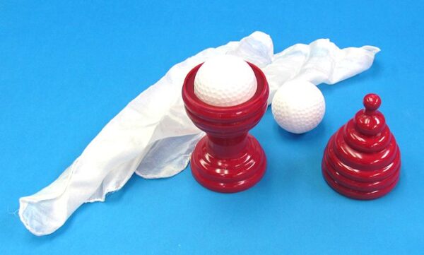 Golf Ball and Silk Vase (Red Plastic)