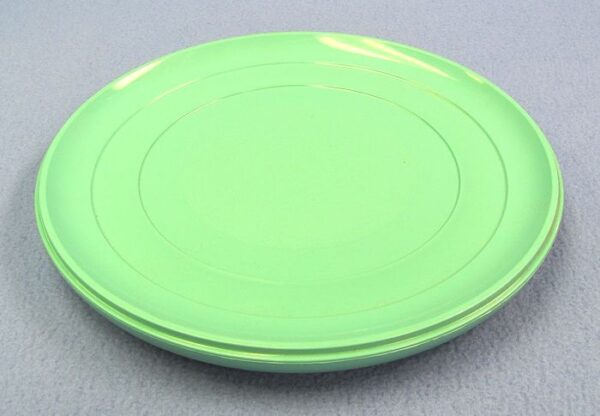 hollow plastic plate light blue green