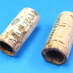pair of hollow corks for coin in bottle trick #1 2