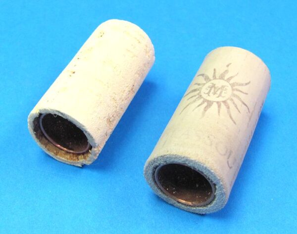 pair of hollow corks for coin in bottle trick #3 2