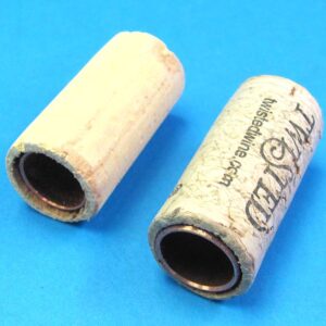 pair of hollow corks for coin in bottle trick #5 2