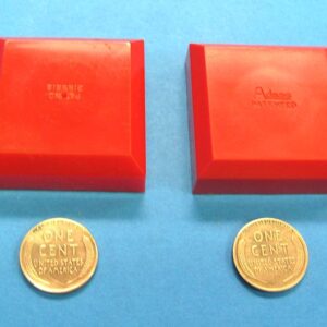 vintage pair of magical blocks with wheat cent shells