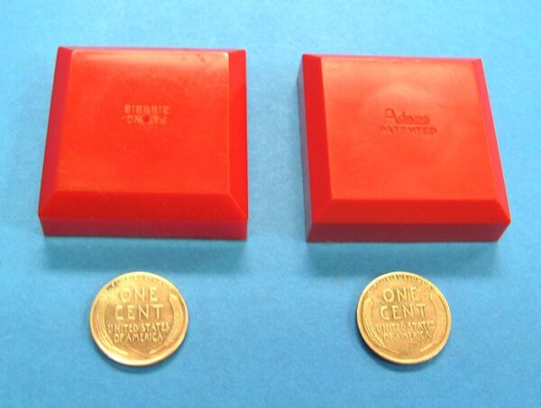 vintage pair of magical blocks with wheat cent shells