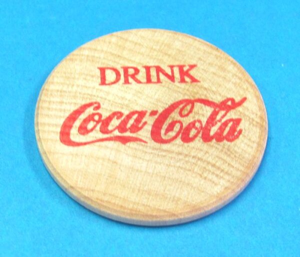 vintage coca cola wooden nickel