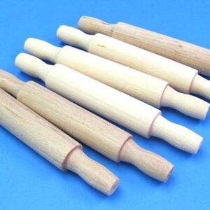 lot of six small wooden rolling pins