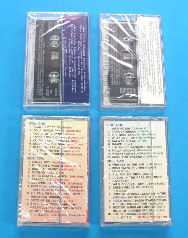 lot of 4 misc. unused and sealed music cassettes