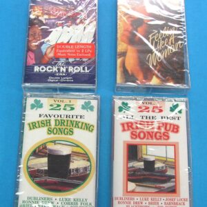 lot of 4 misc. unused and sealed music cassettes