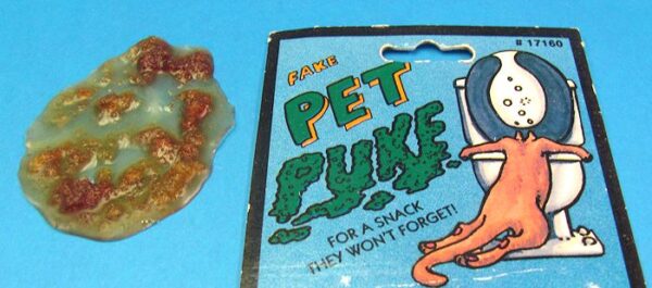 fake pet puke joke