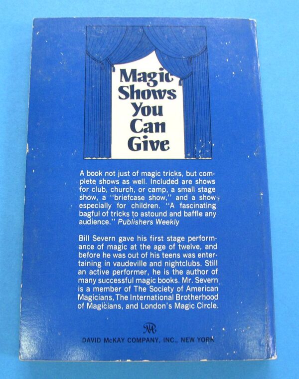 magic shows you can give (bill severn)