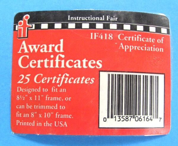 appreciation award certificates
