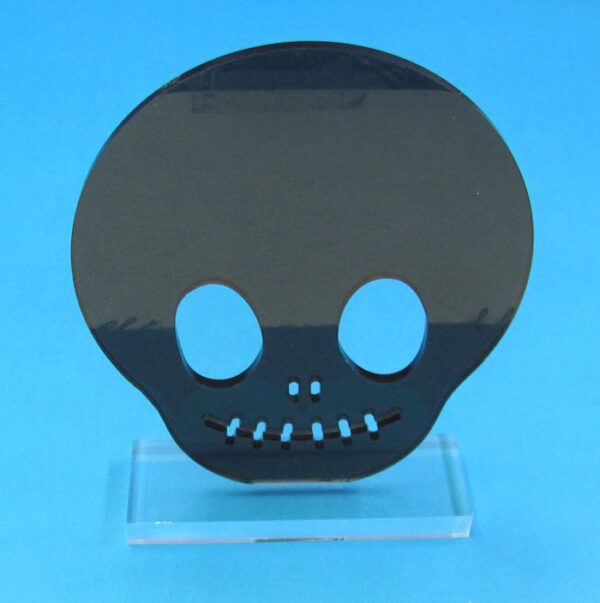 plexiglass skull plaque