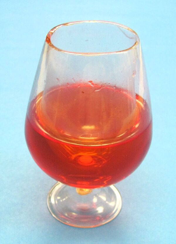 vintage trick brandy glass (japan)