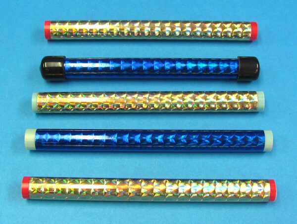 lot of 5 small reflective design wands