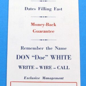 don (doc) white the magical pitchman brochure 1953 (signed)