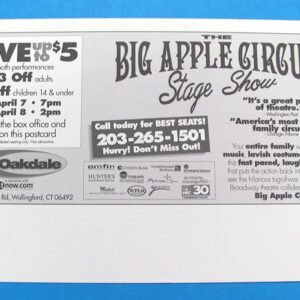 the big apple circus stage show ad card