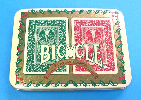 Bicycle Holiday Playing Cards In Collectible Tin Winkler s Magic Warehouse