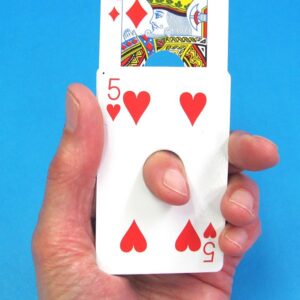 card through finger