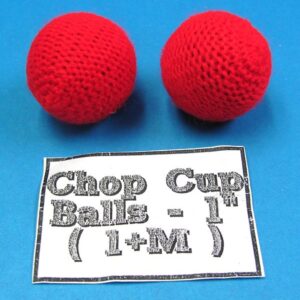 chop cup balls 1 inch red
