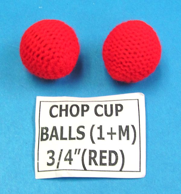 chop cup balls 3/4 inch red