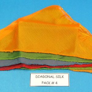 diagonal silks assorted colors set of 4