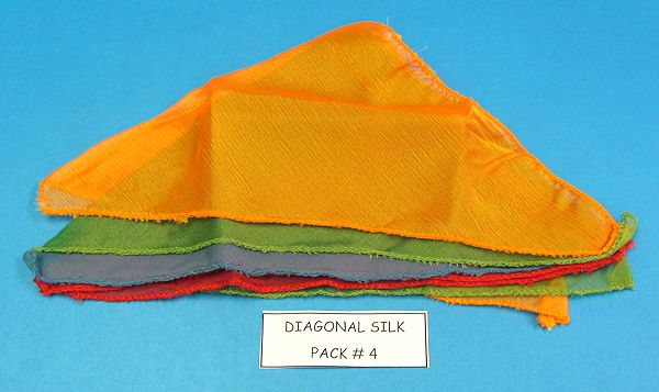diagonal silks assorted colors set of 4