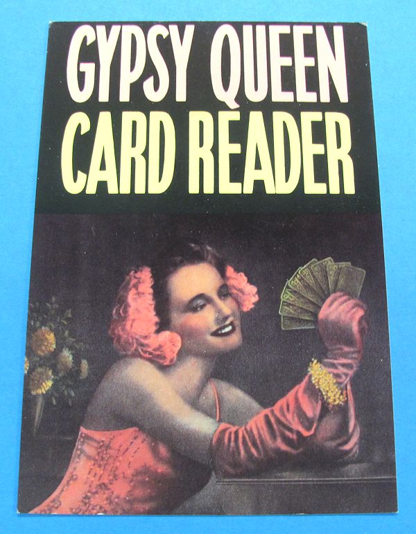gypsy queen card reader post card (unused)