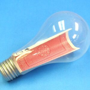 card in lightbulb