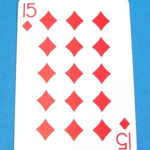 15 of diamonds card (bicycle blue back)