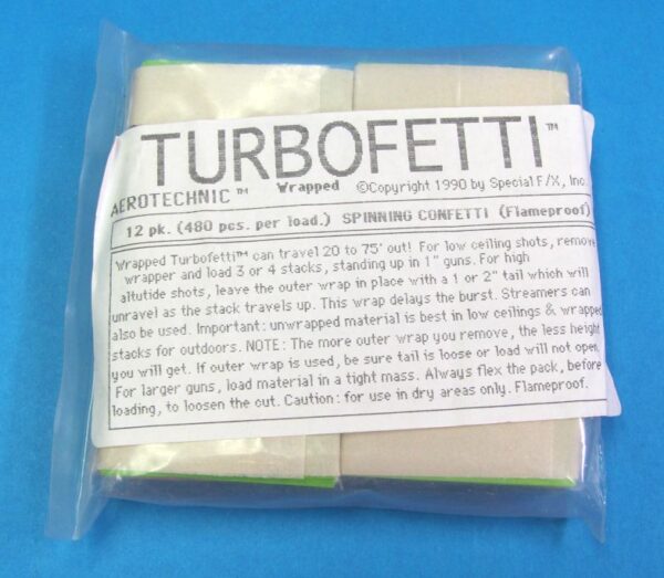 1 dozen turbofetti multi colored (aerotechnic)