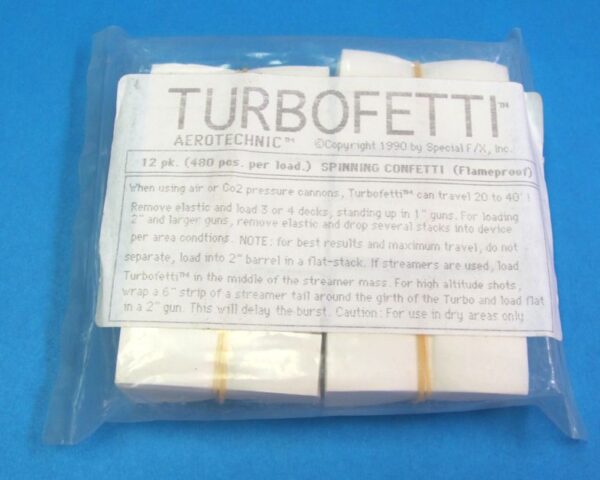 1 dozen turbofetti white (aerotechnic)