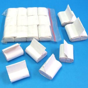 19 white throw streamers (maker unknown)