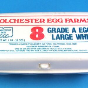 8 plastic eggs in a carton