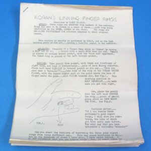 original al koran's "linking finger rings" 15 page manuscript