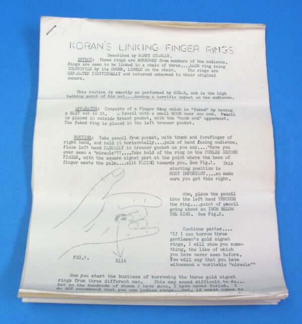 original al koran's "linking finger rings" 15 page manuscript