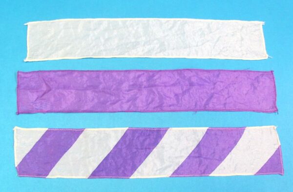 purple and white silk strips blendo