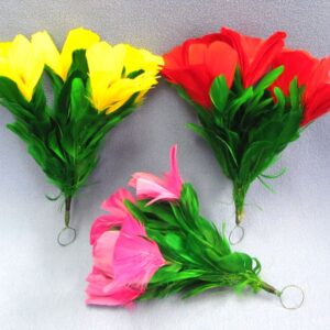 3 feather flower sleeve bouquets (pre owned)