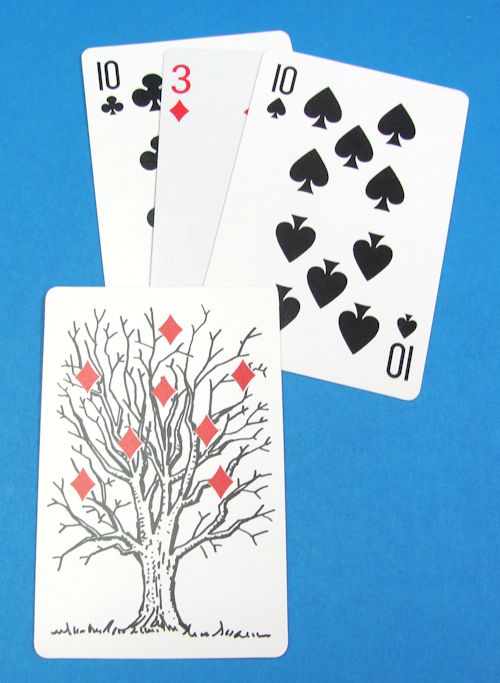 tree card monte with tree of hearts