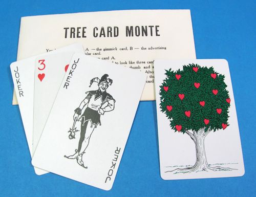tree card monte with tree of hearts